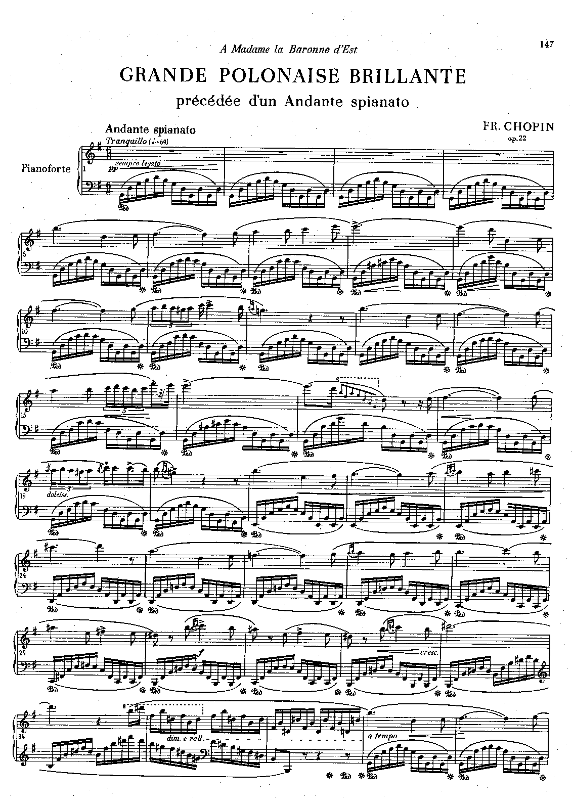 Andante spianato et Grande polonaise brillante, Op.22