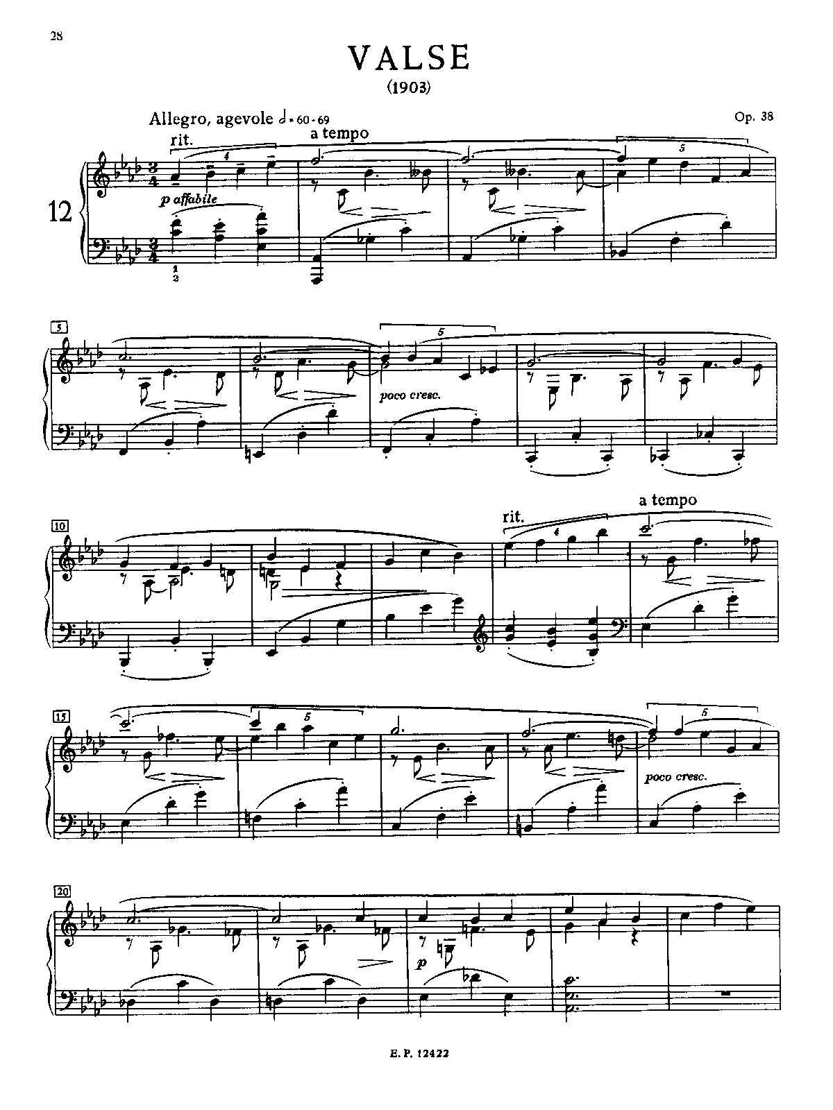 Valse, Op.38
