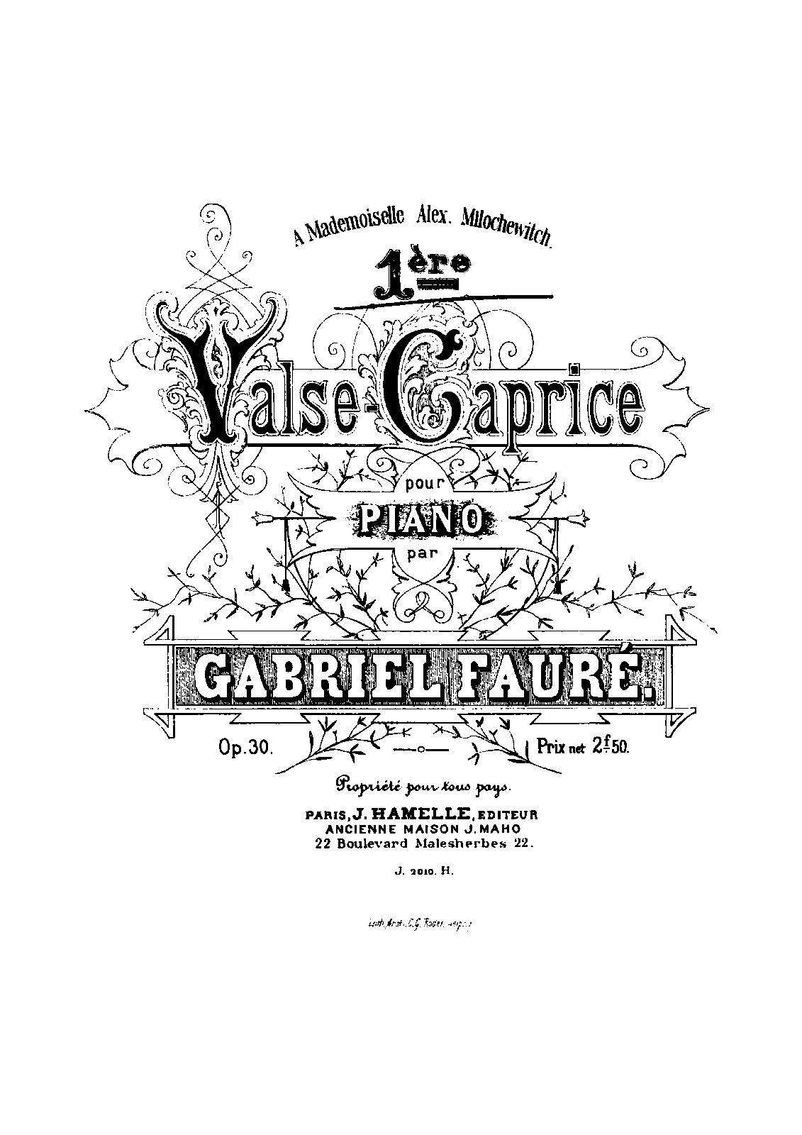 Valse-Caprice No.1, Op.30