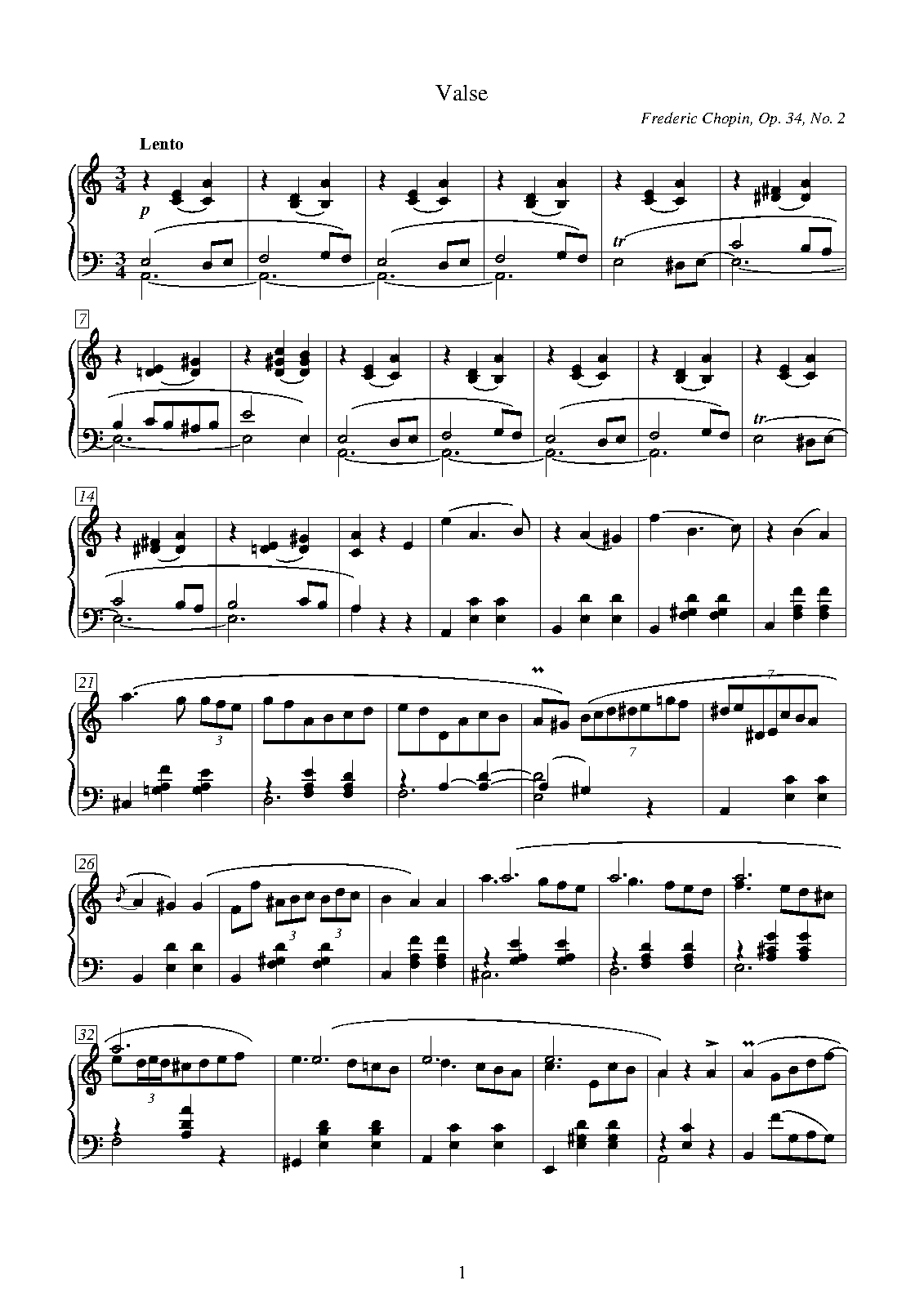 Waltzes, Op.34
