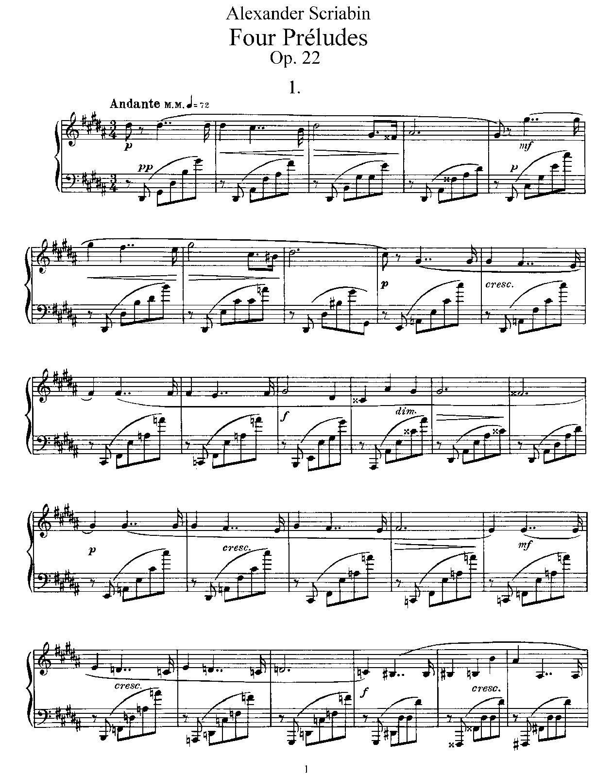 4 Preludes, Op.22