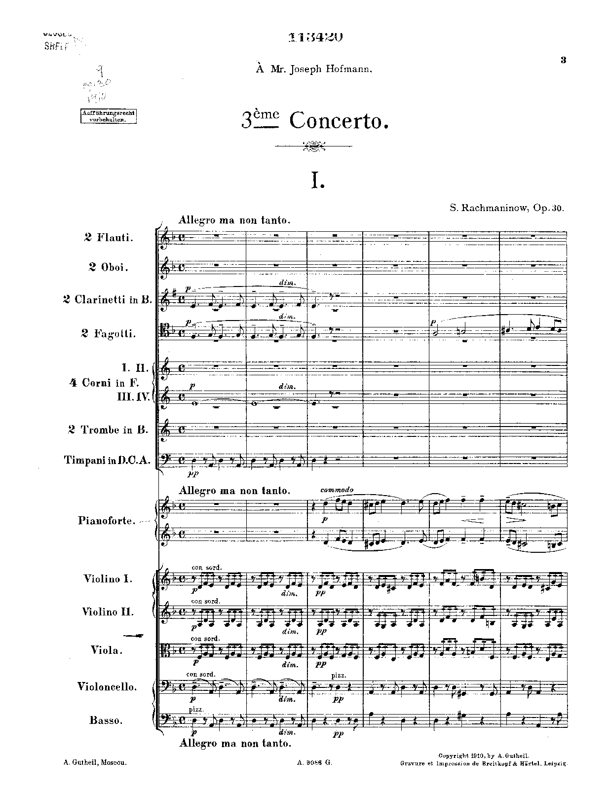 Piano Concerto No.3, Op.30