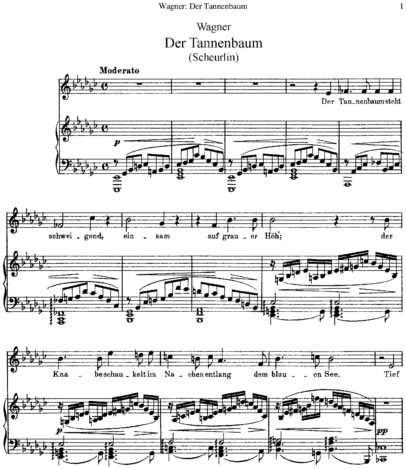 Der Tannenbaum, WWV 50