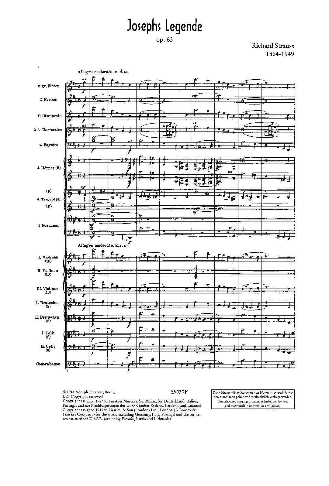 Josephs-Legende, Op.63