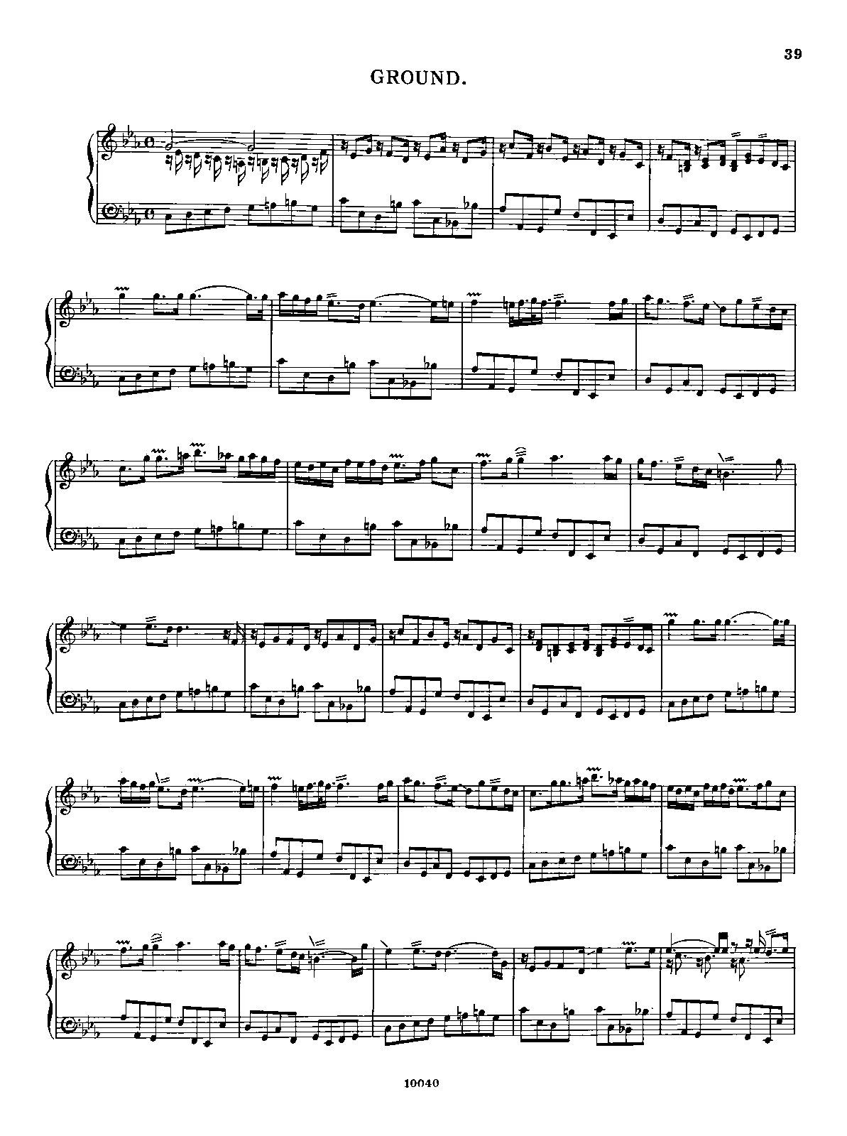 Ground in C minor, ZT 681