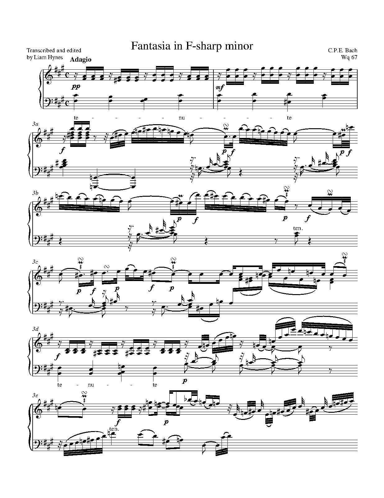 Fantasia in F-sharp minor, H.300