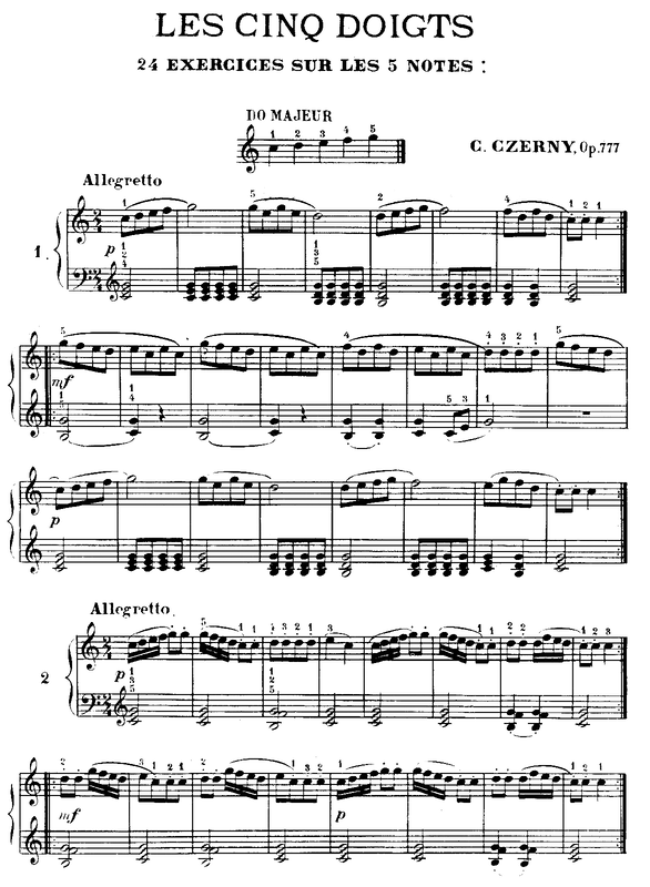 Les cinq doigts, Op.777