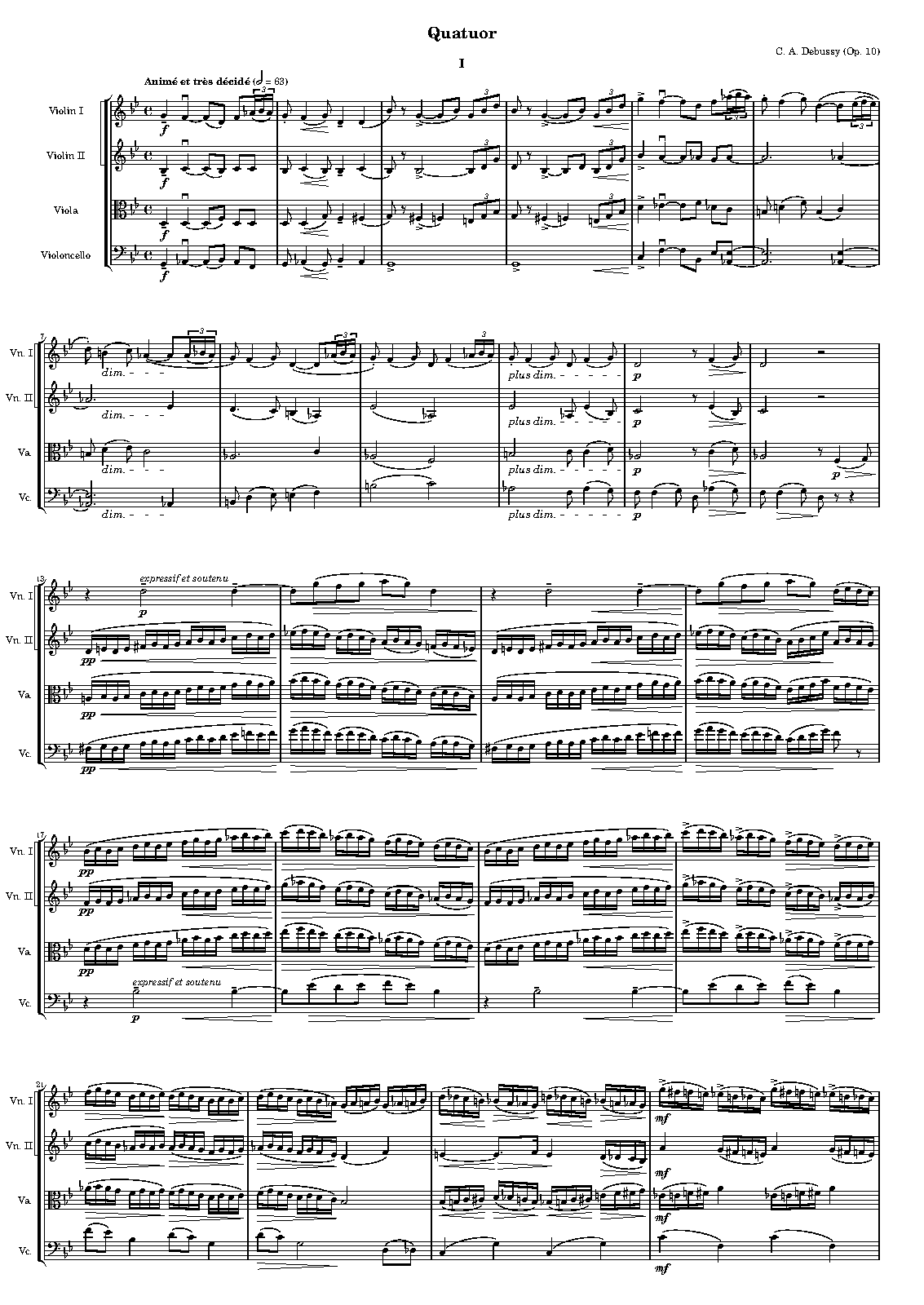 String Quartet in G minor, Op.10