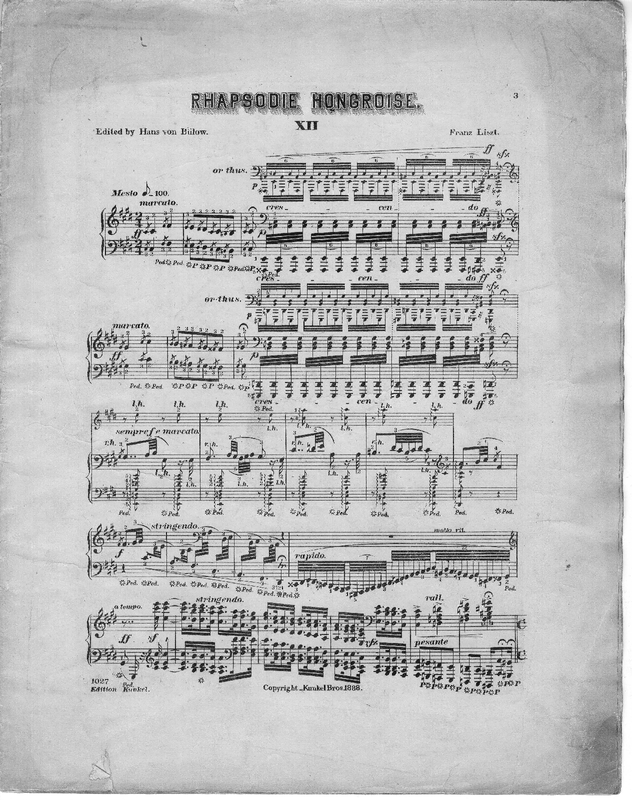 Hungarian Rhapsody No.12, S.244/12