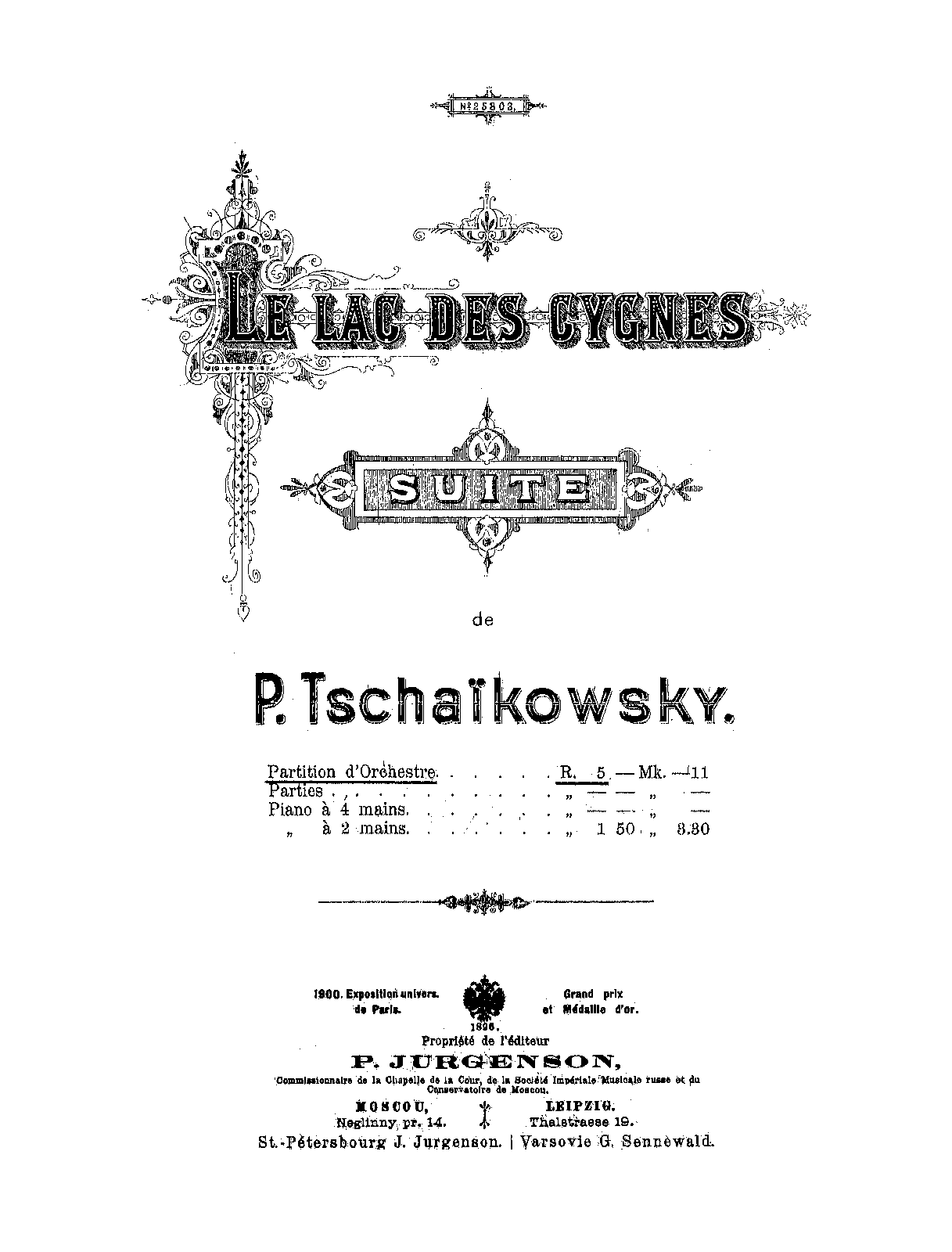 Swan Lake (suite), Op.20a