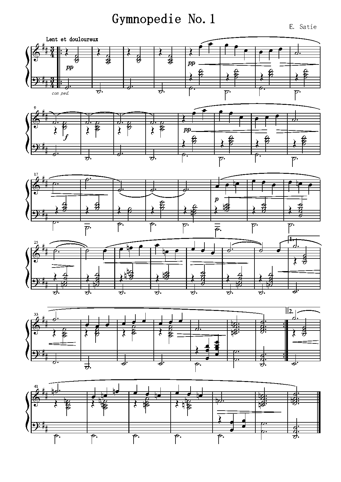 3 Gymnopédies