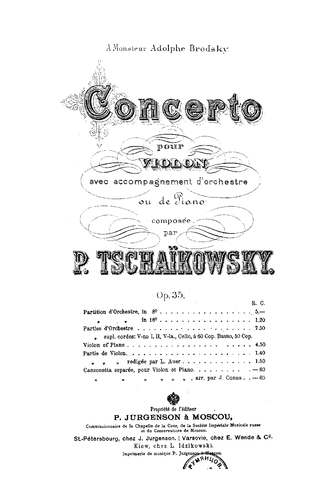 Violin Concerto, Op.35