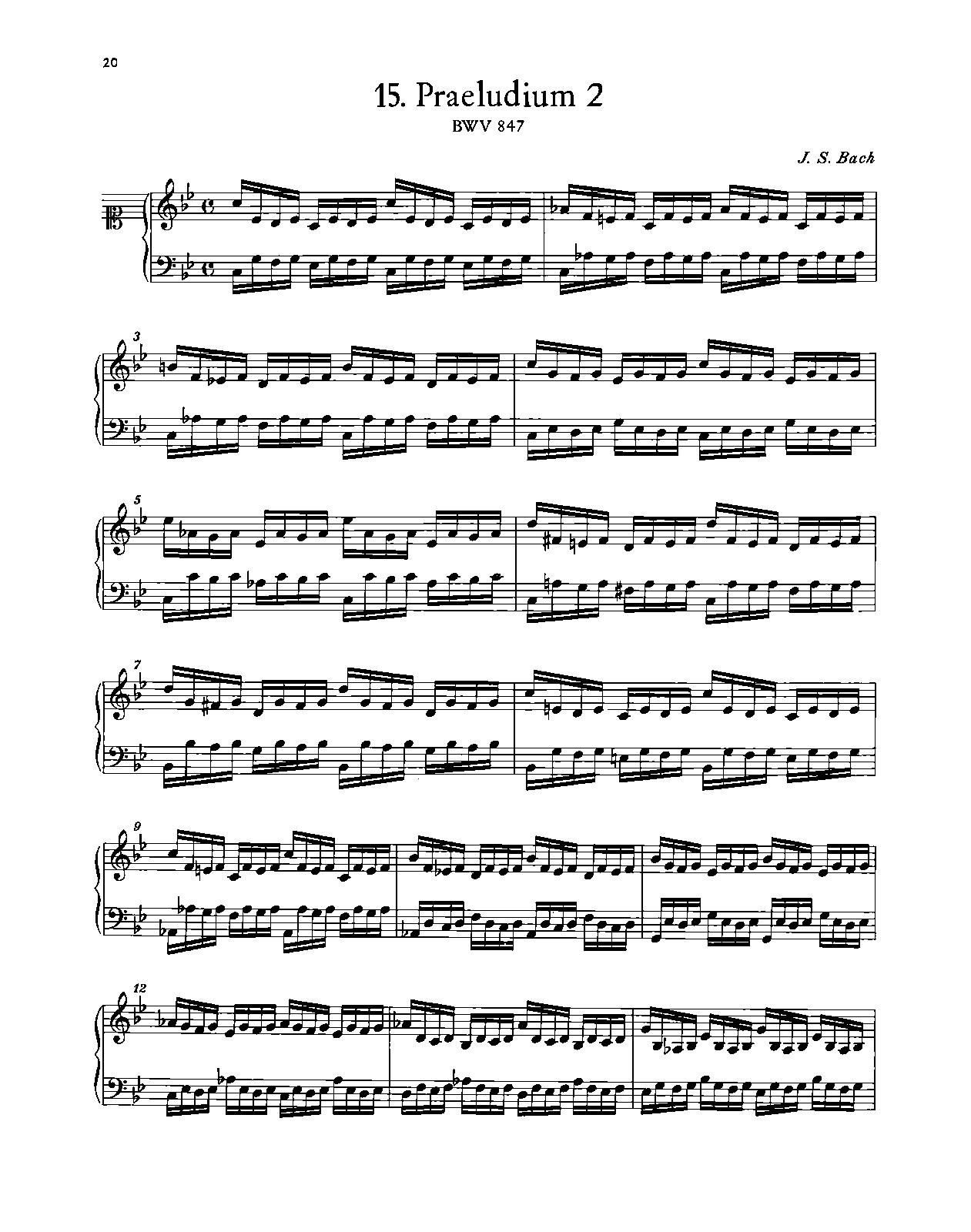 Prelude and Fugue in C minor, BWV 847