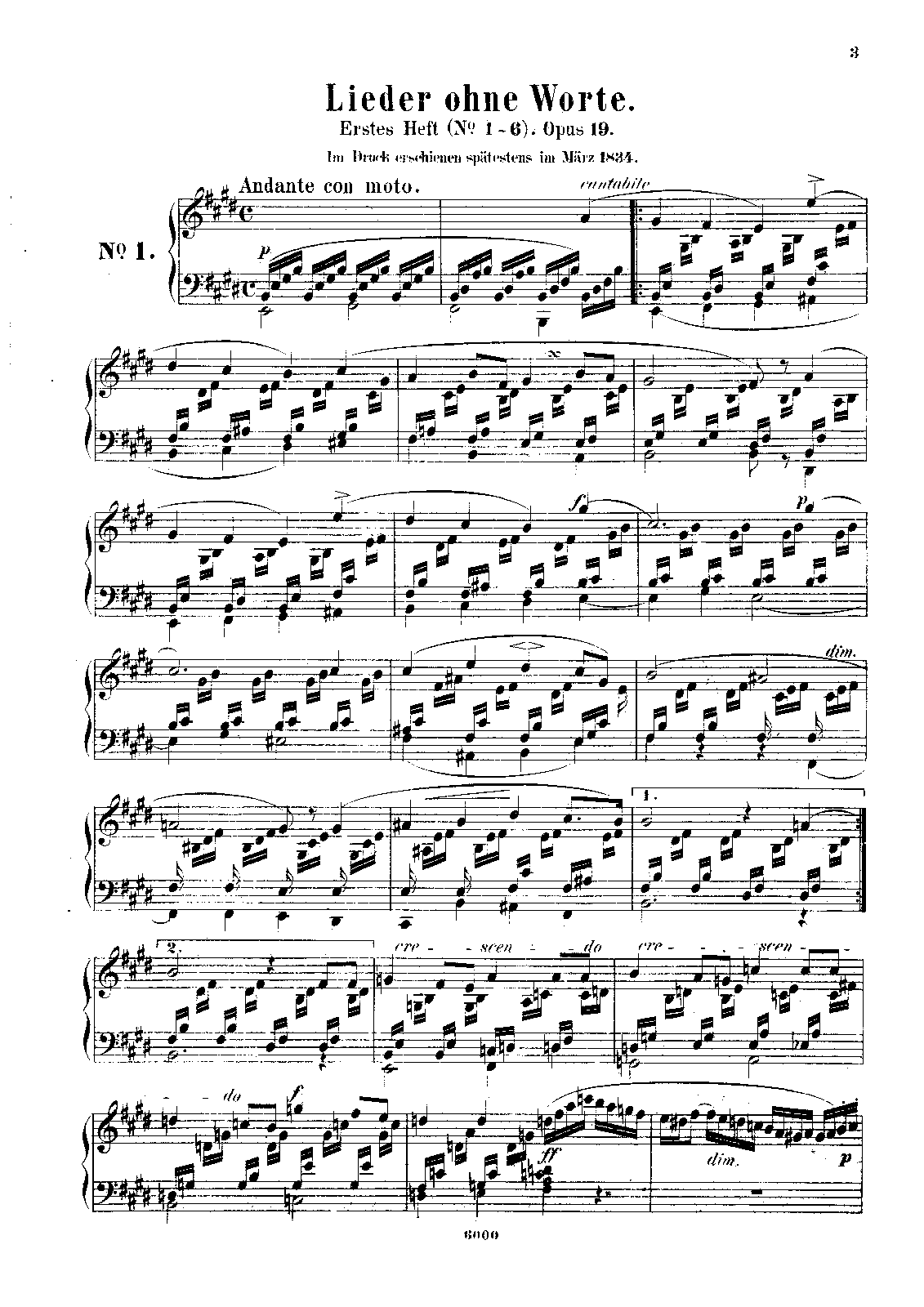 Lieder ohne Worte, Op.19b