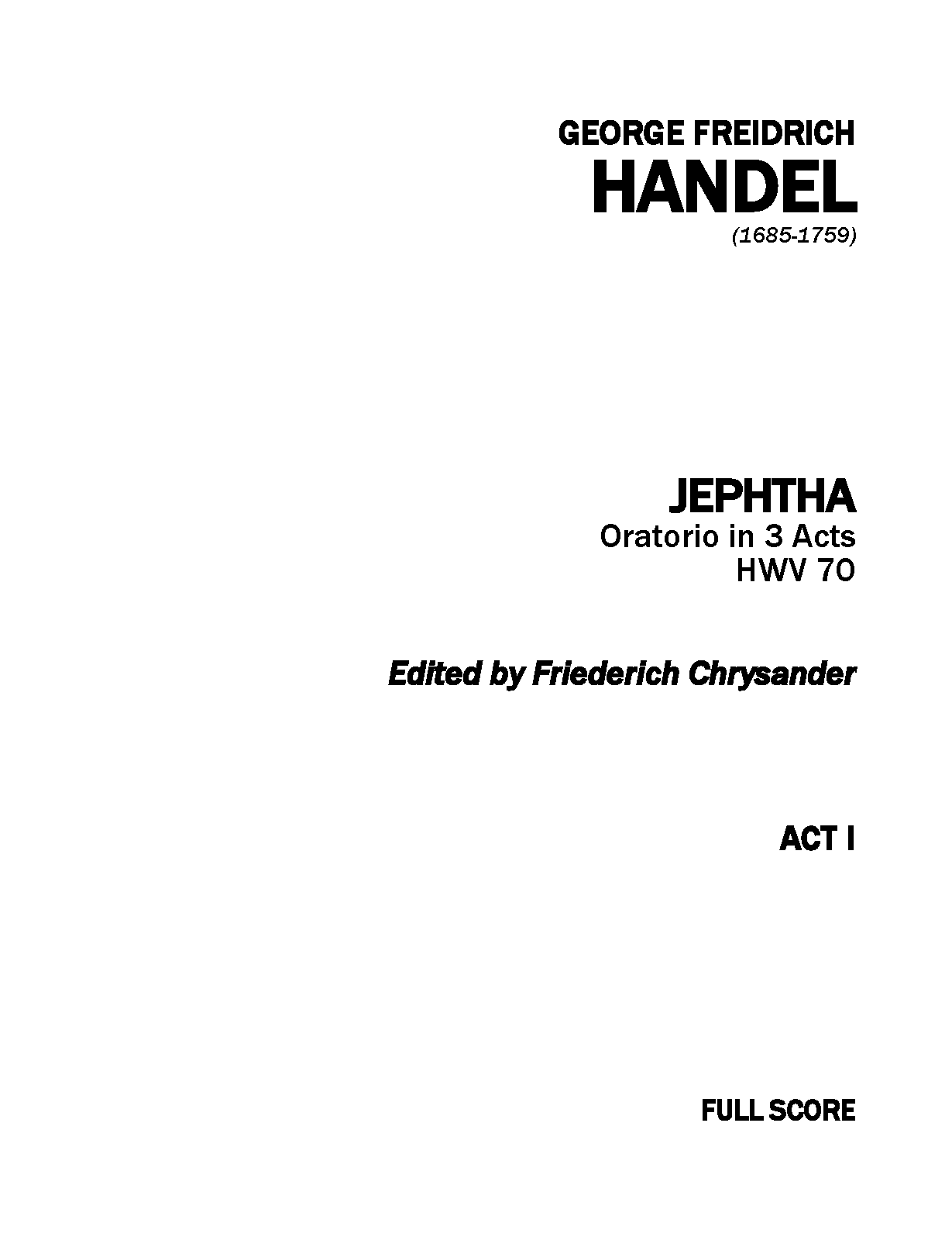 Jephtha, HWV 70