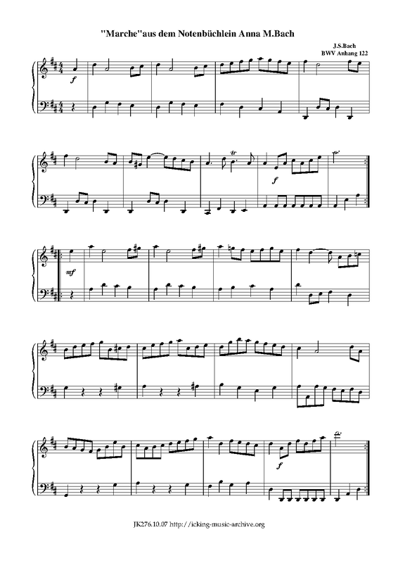 4 Pieces for Anna Magdalena Bach, H.1