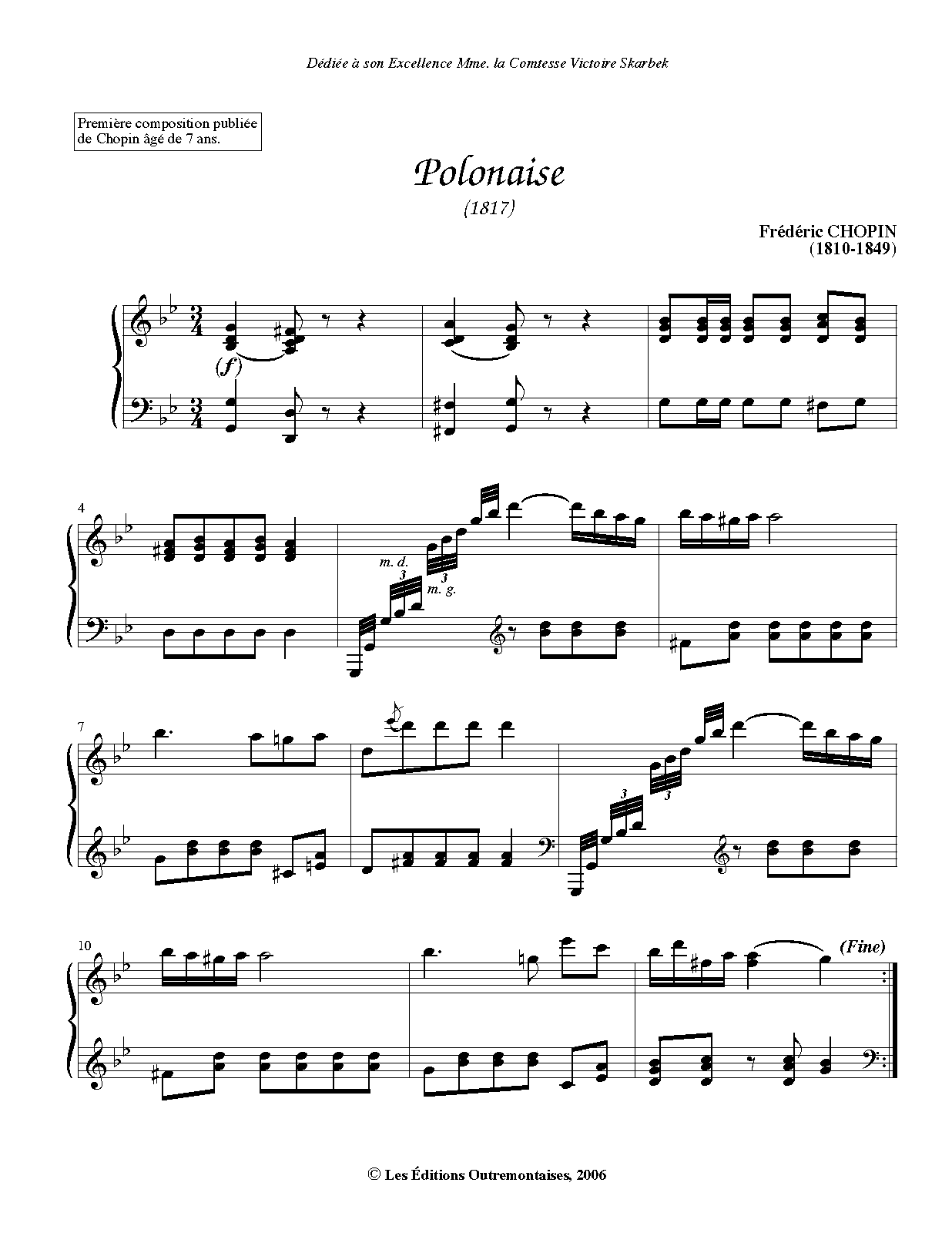 Polonaise in G minor, B.1