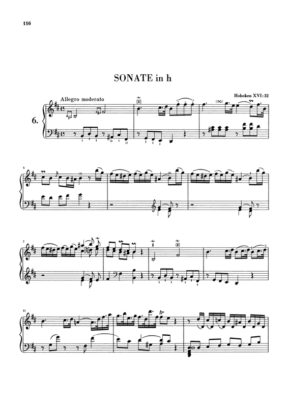 Keyboard Sonata in B minor, Hob.XVI:32