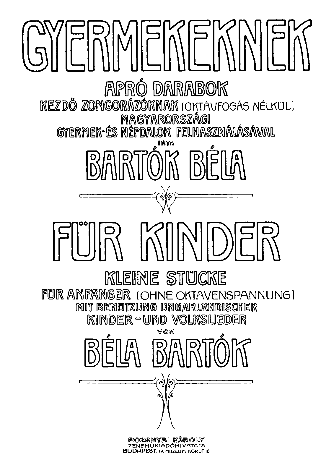 For Children, Sz.42