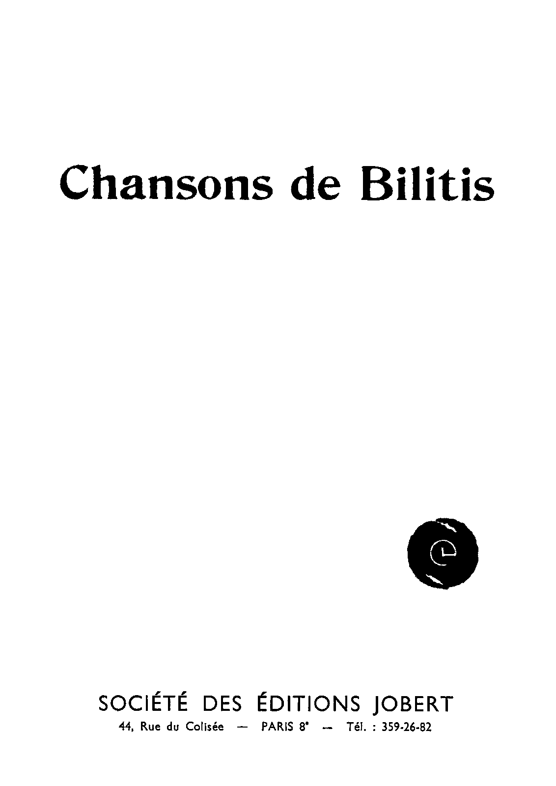 3 Chansons de Bilitis, CD 97