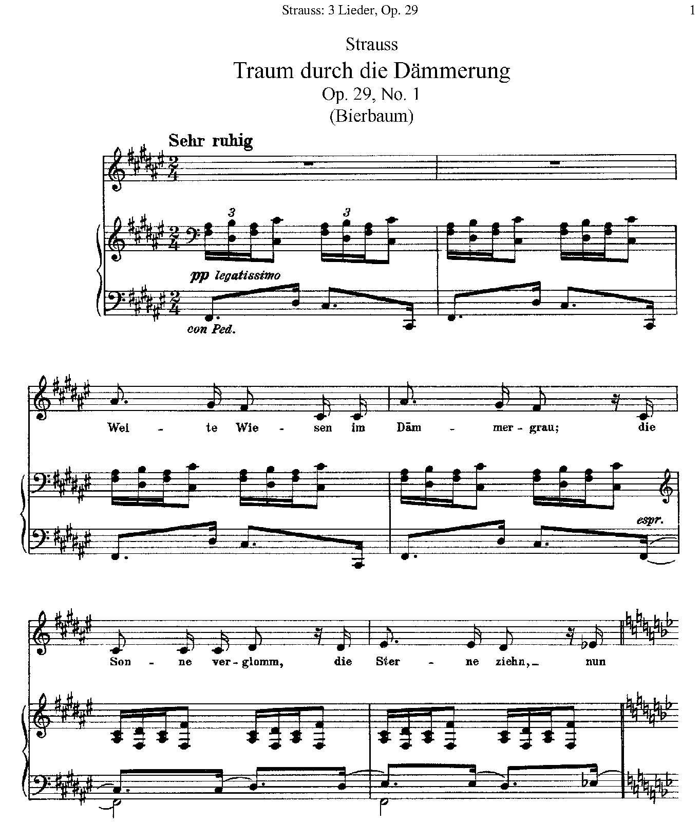 3 Lieder, Op.29