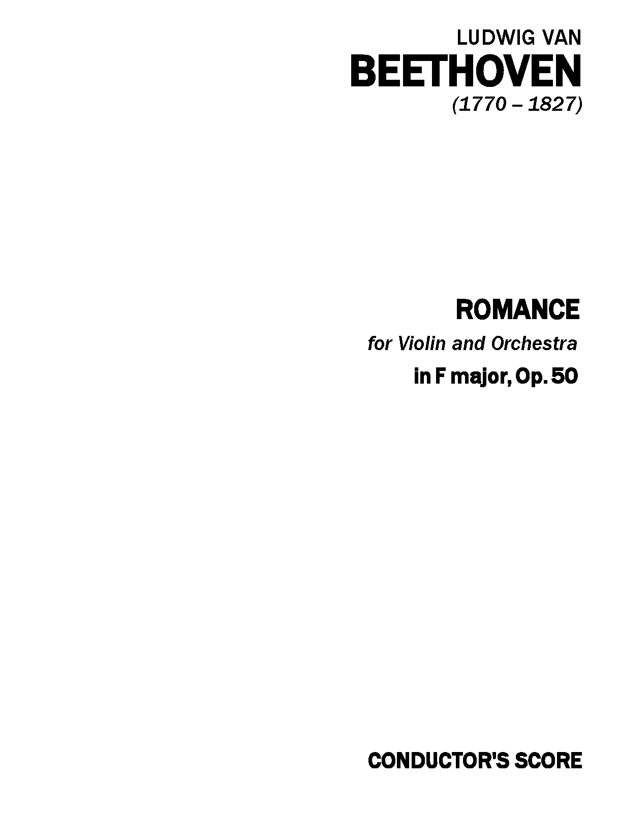 Romance in F major, Op.50
