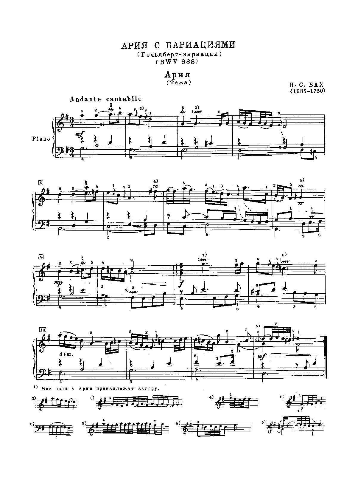 Goldberg-Variationen, BWV 988