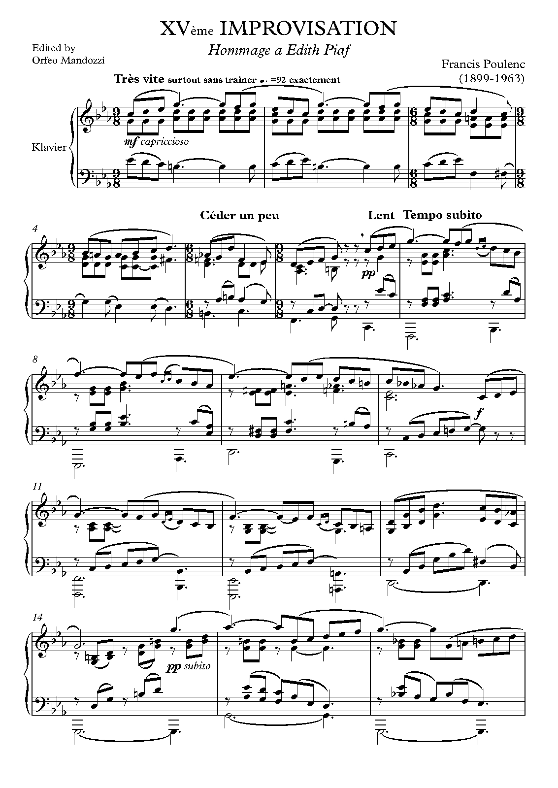 Improvisation No.15 in C minor, FP 176