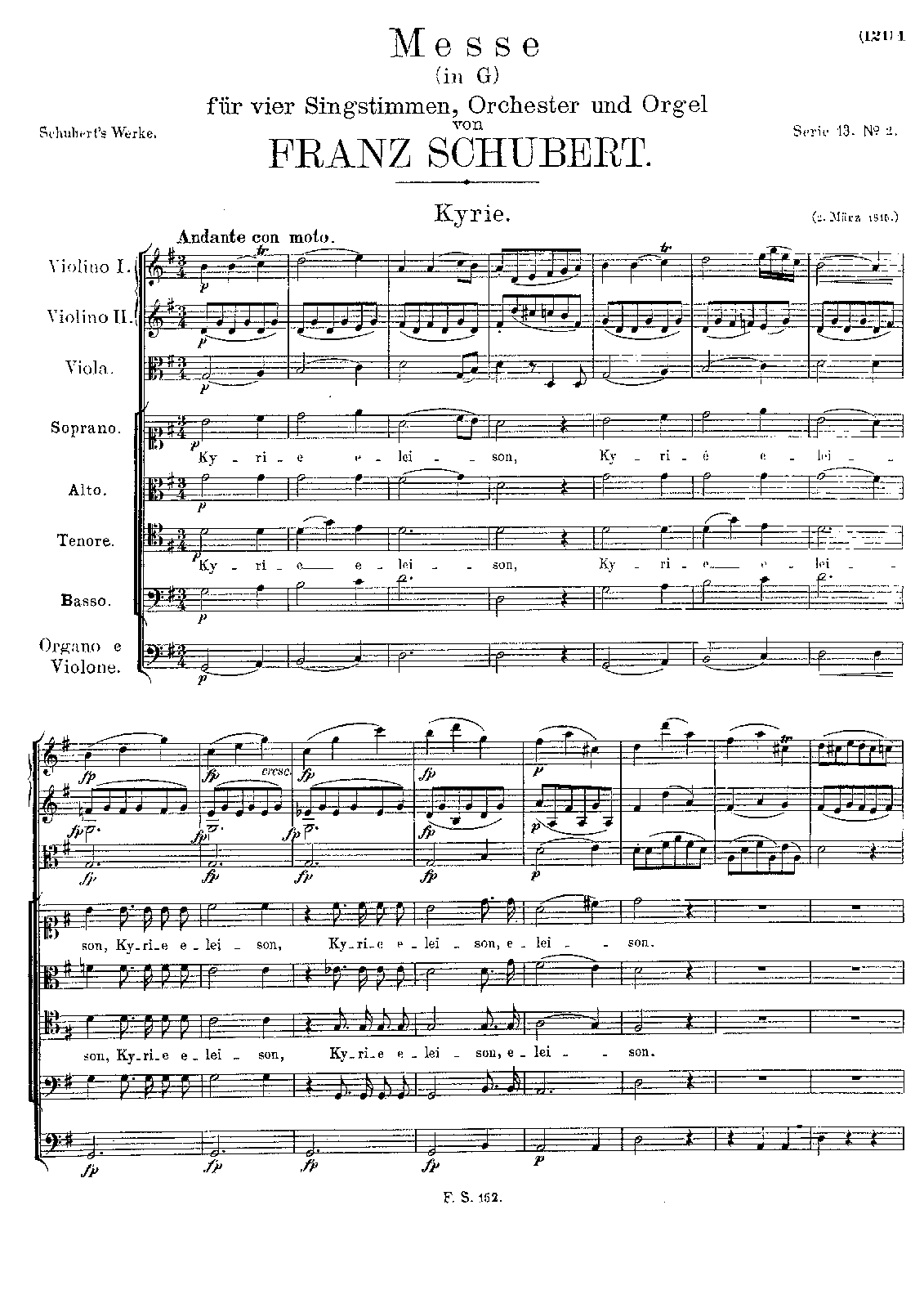 Mass in G major, D.167