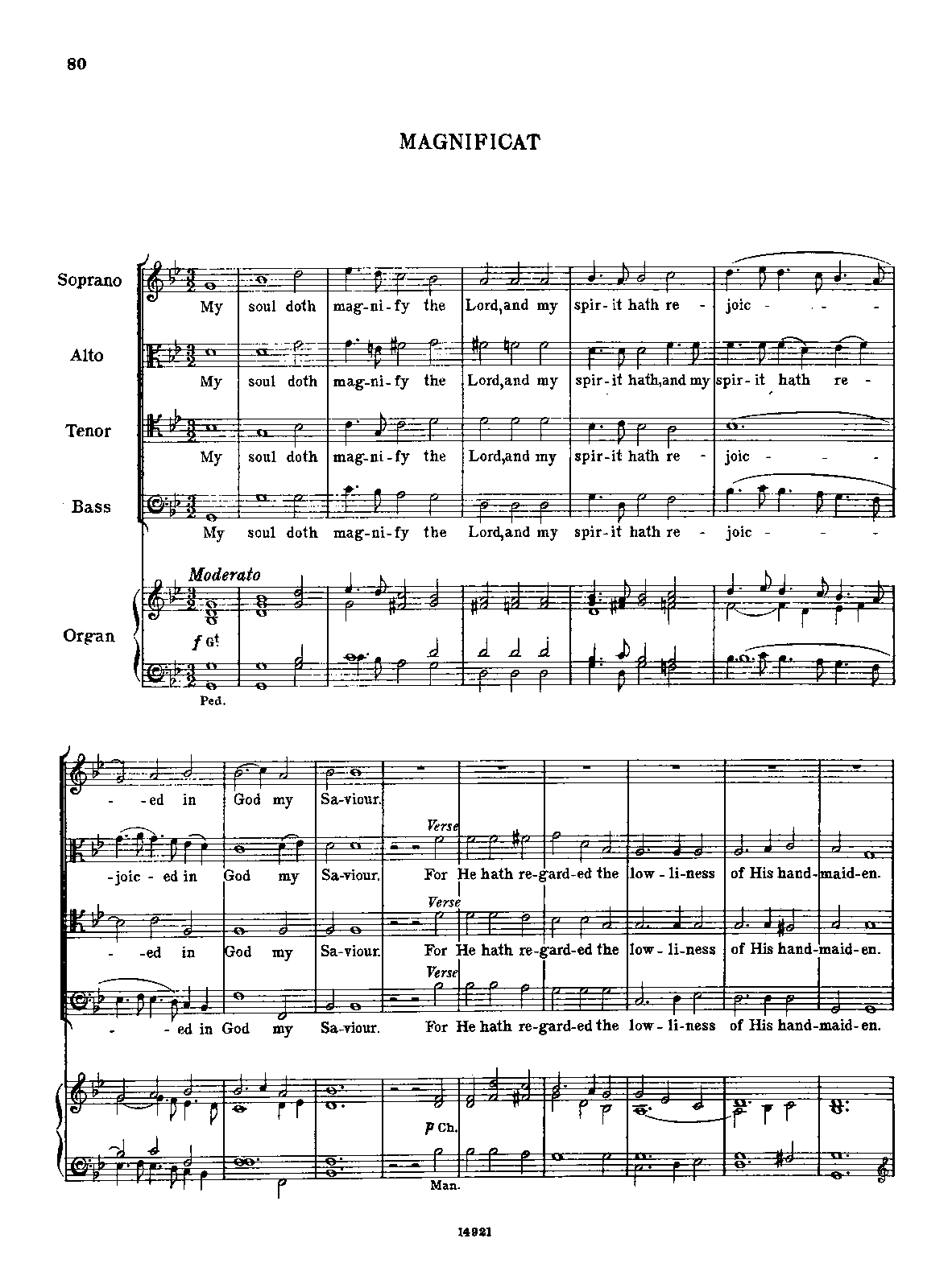 Evening Service, Z.231