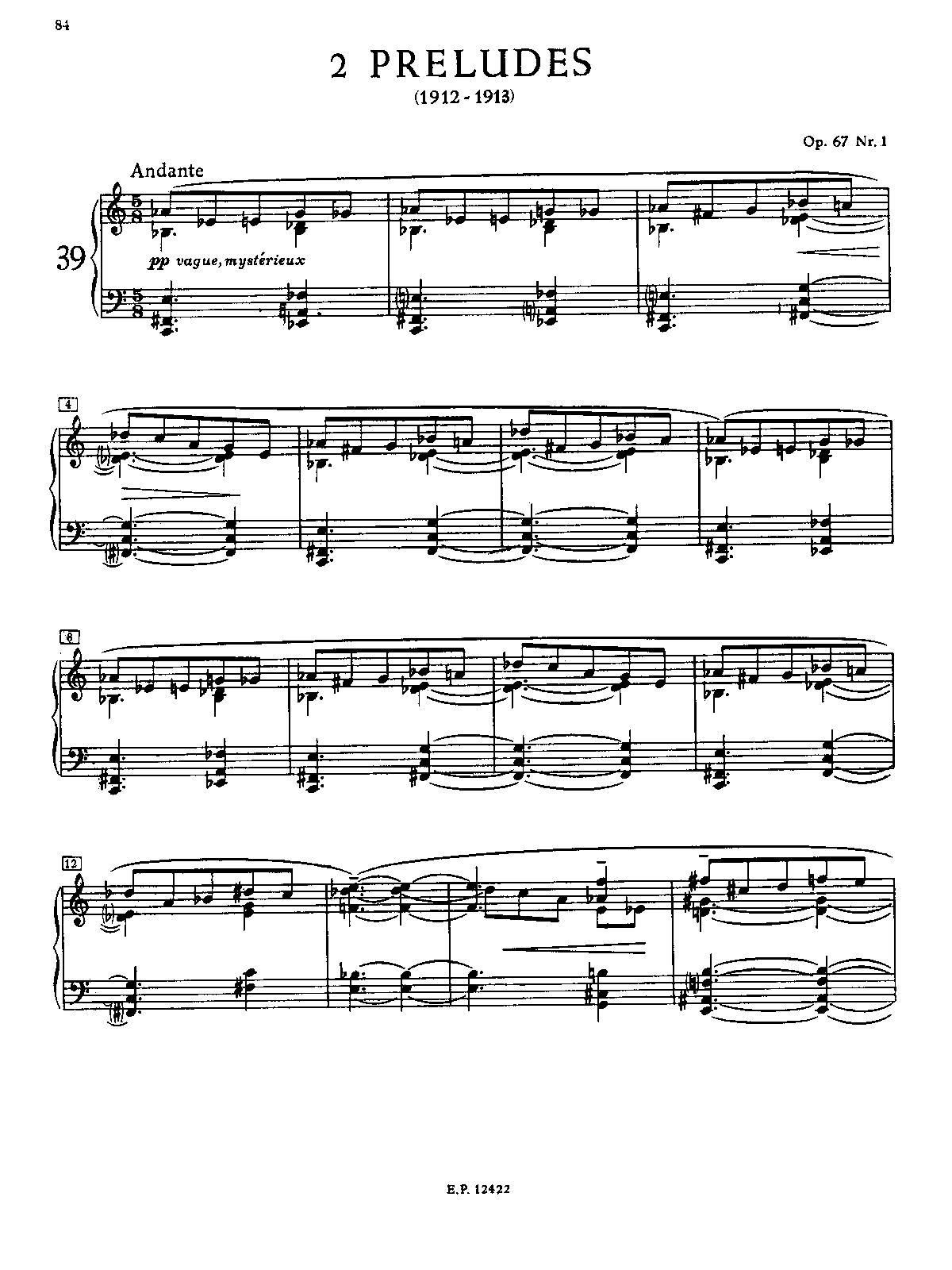 2 Preludes, Op.67