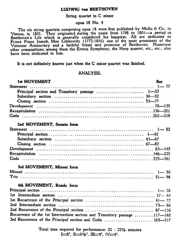 String Quartet No.4, Op.18 No.4