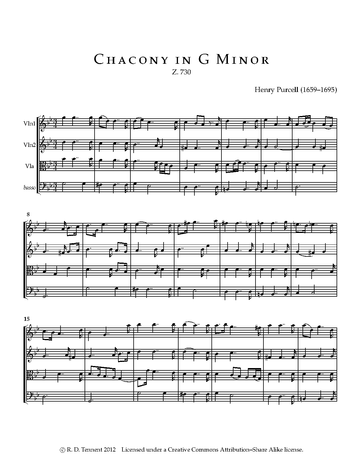 Chacony in G minor, Z.730