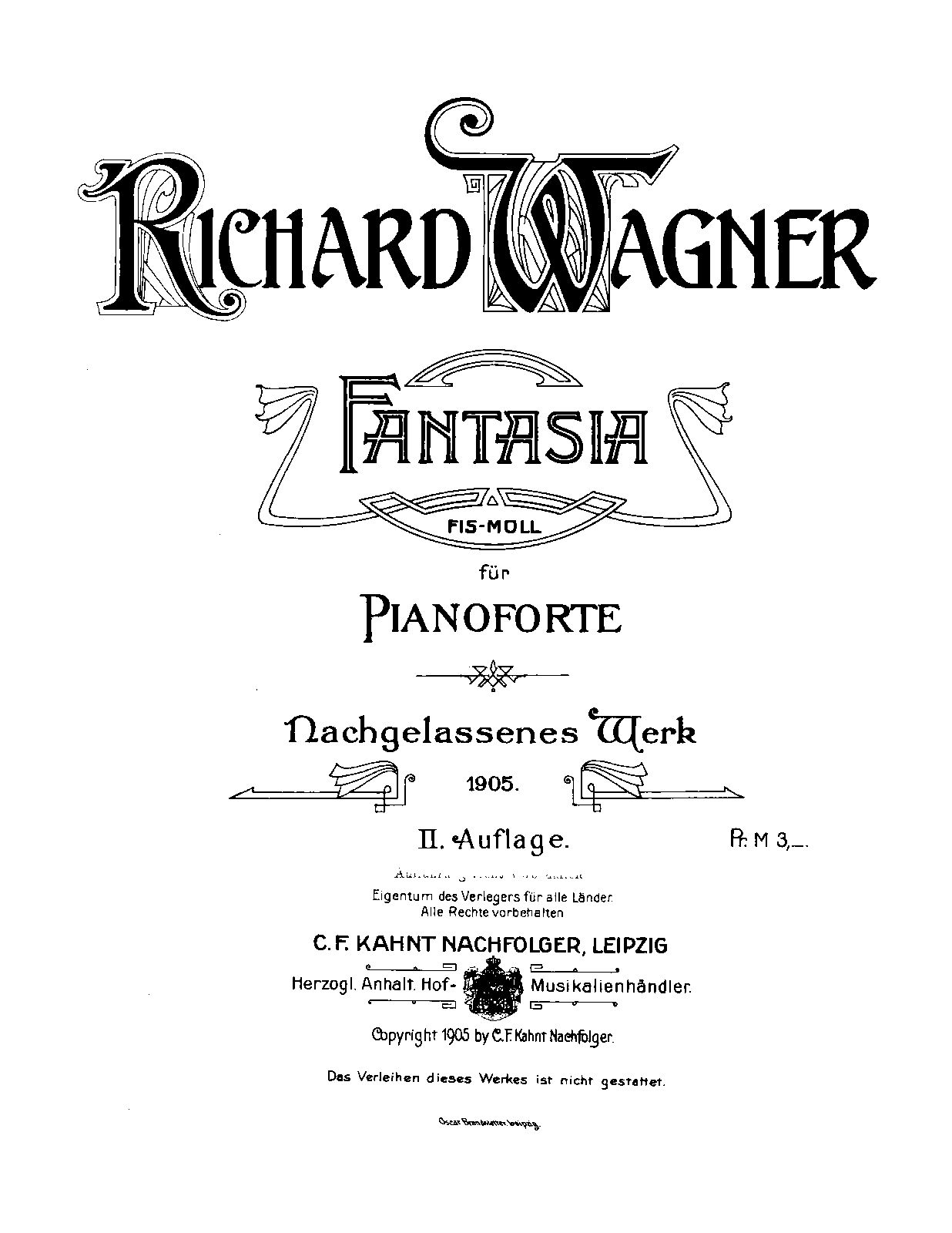 Fantasia in F-sharp minor, WWV 22