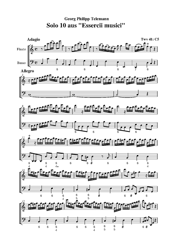 Recorder Sonata, TWV 41:C5