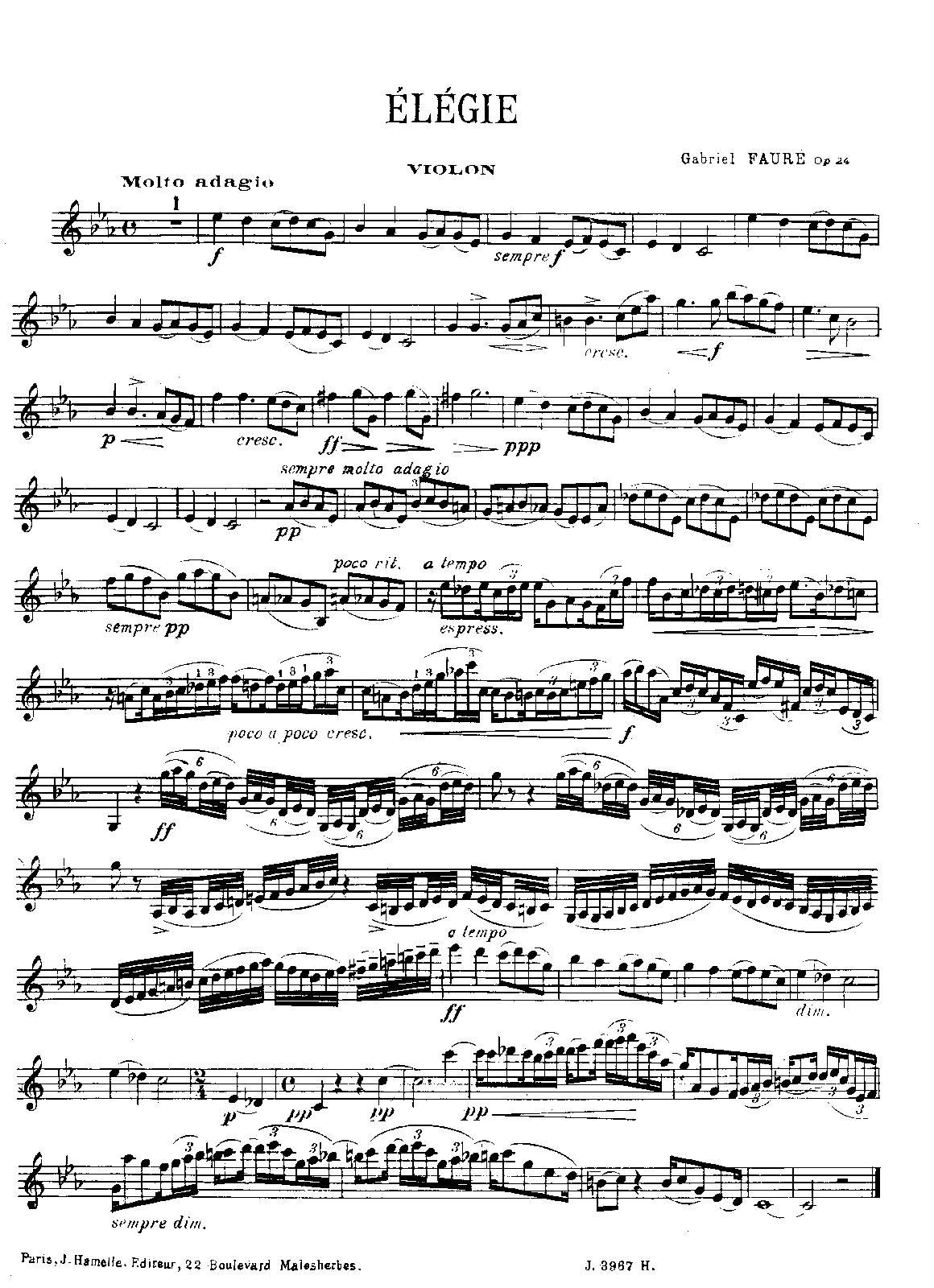 Elegy, Op.24