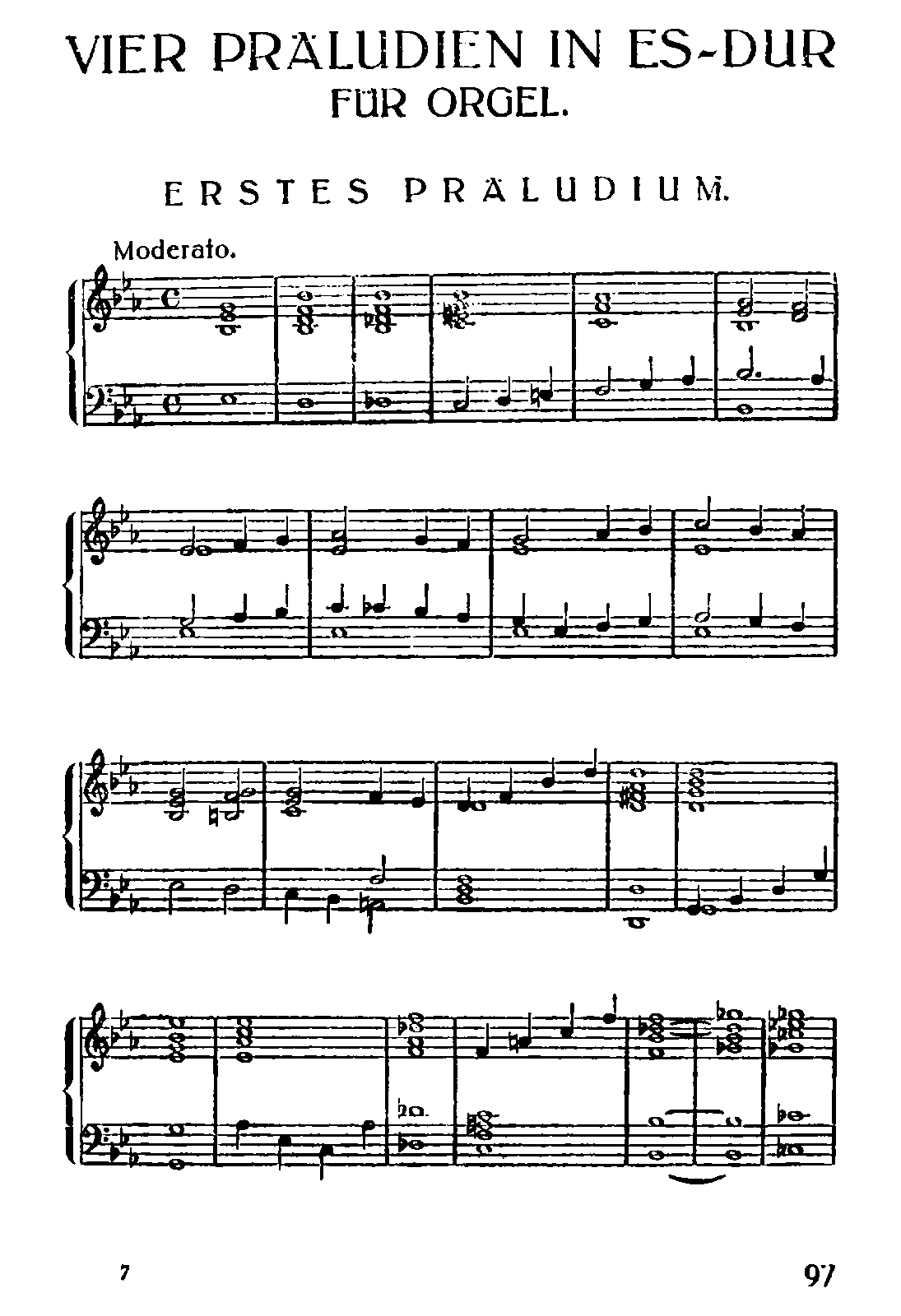 4 Preludes for Organ, WAB 128