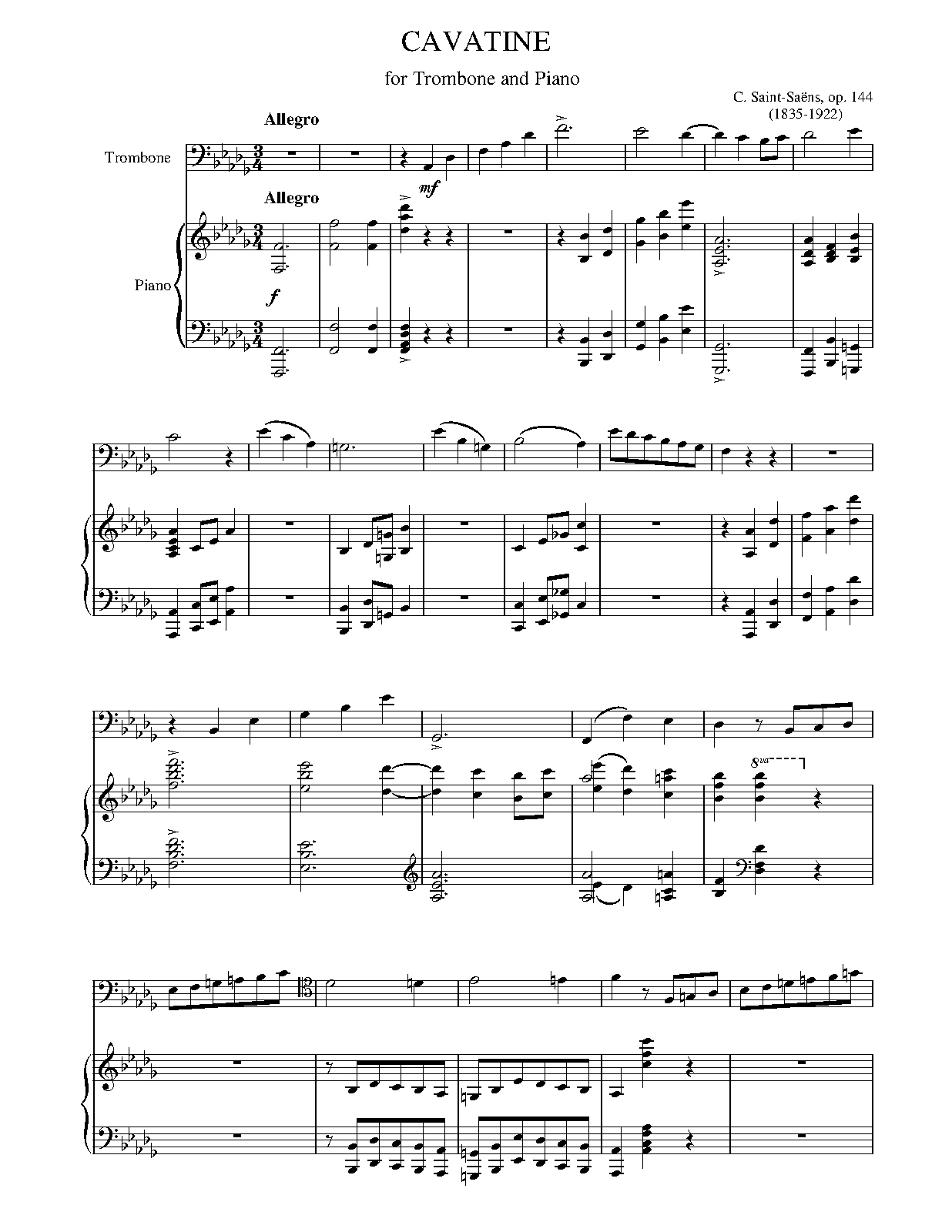 Cavatine, Op.144
