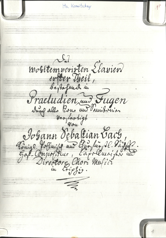 Das wohltemperierte Klavier I, BWV 846-869