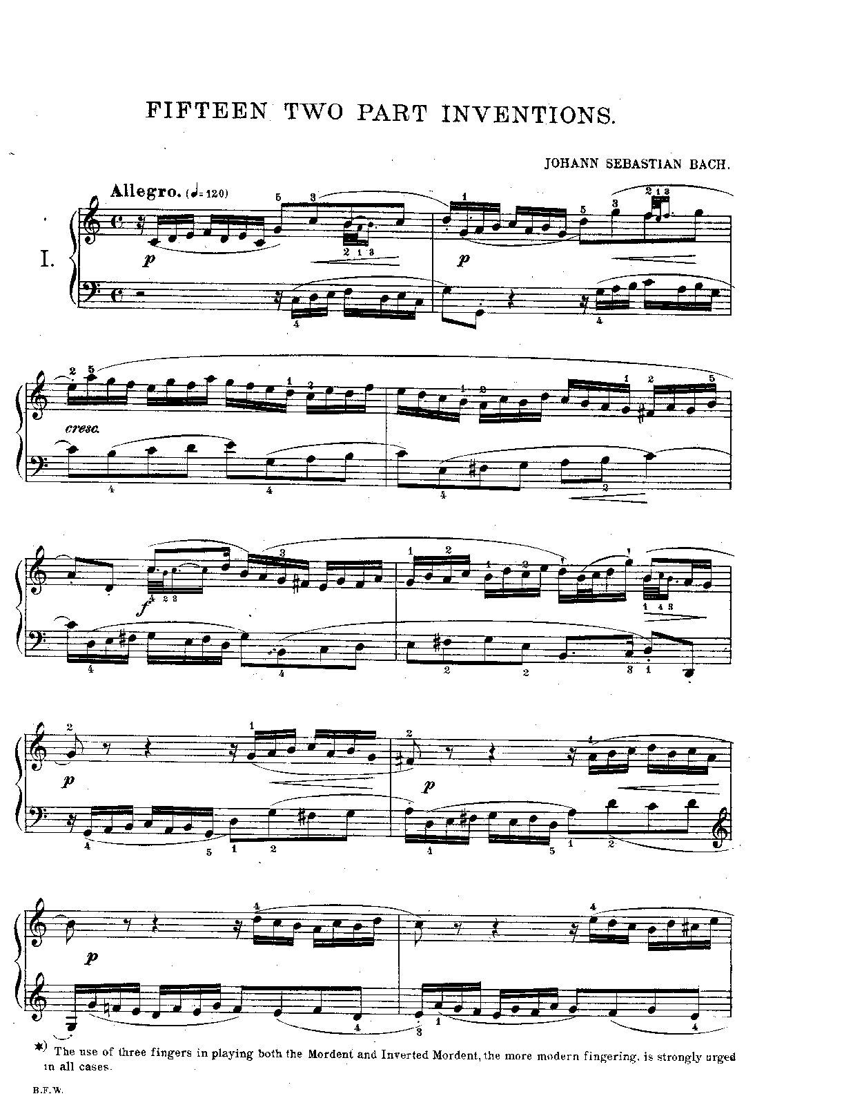 15 Inventions, BWV 772-786