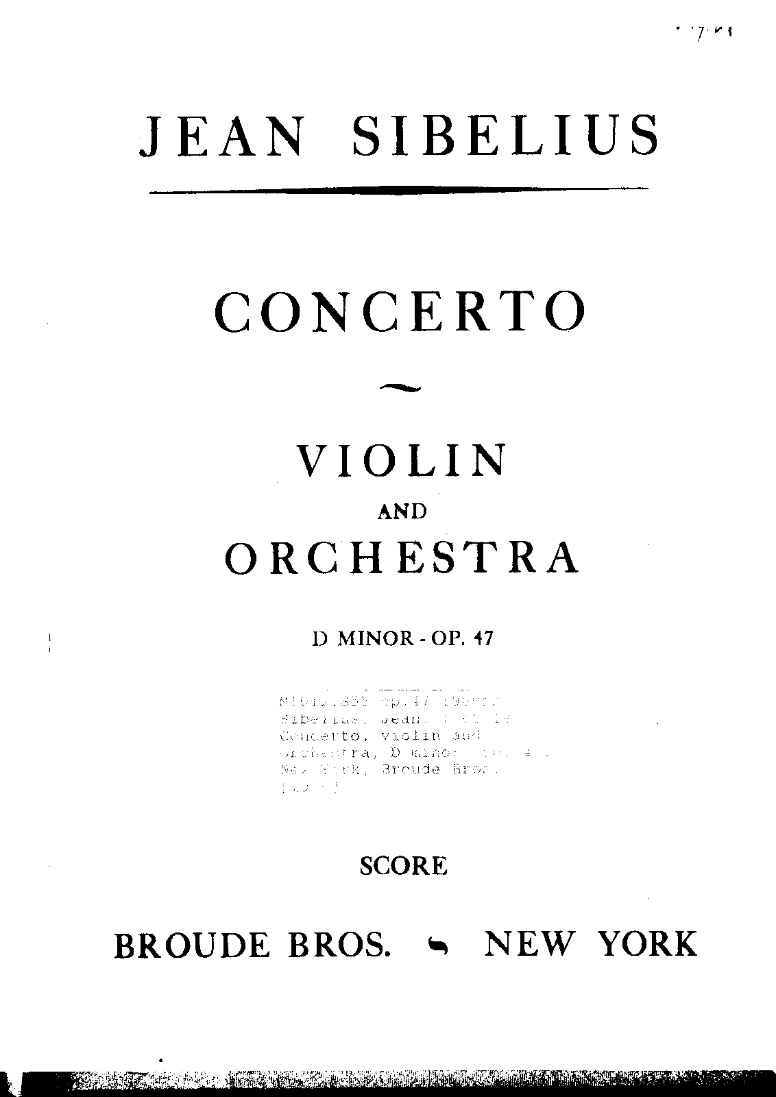 Violin Concerto, Op.47