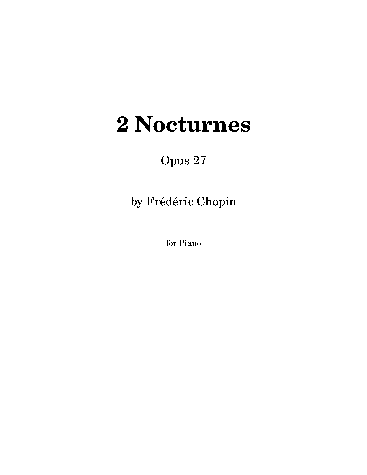 Nocturnes, Op.27