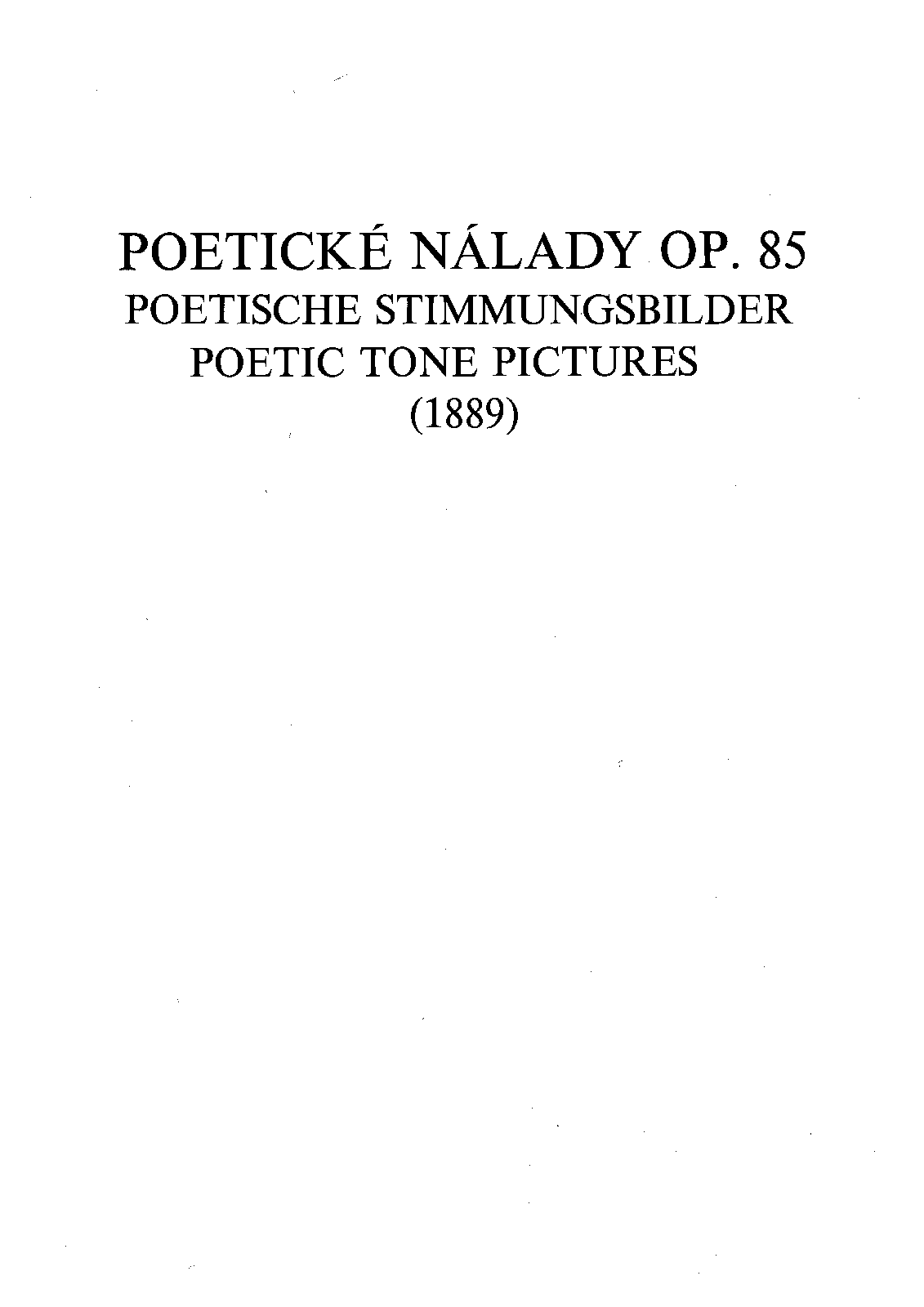 Poetic Tone Pictures, Op.85