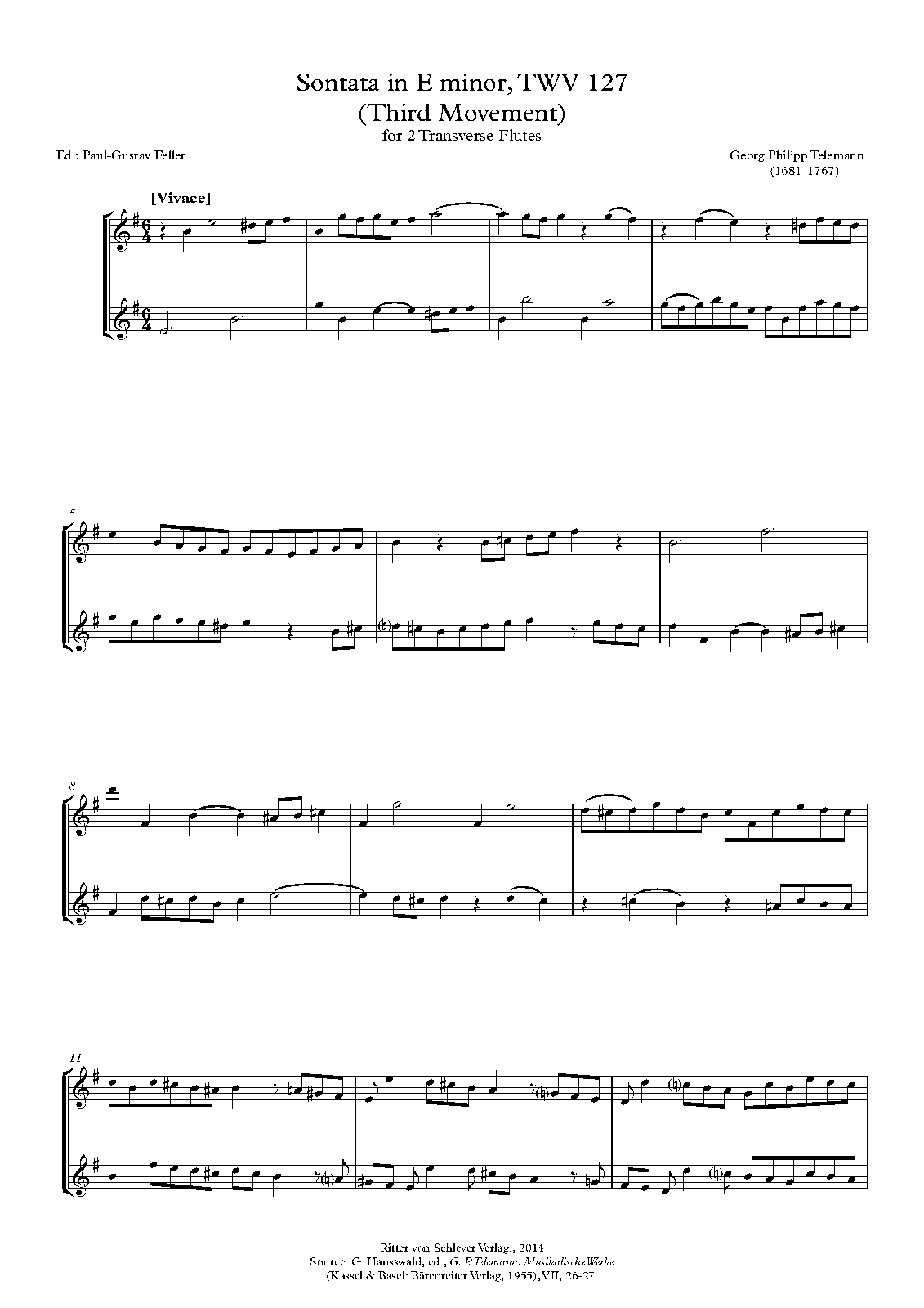 6 Sonatas, TWV 40:124-129