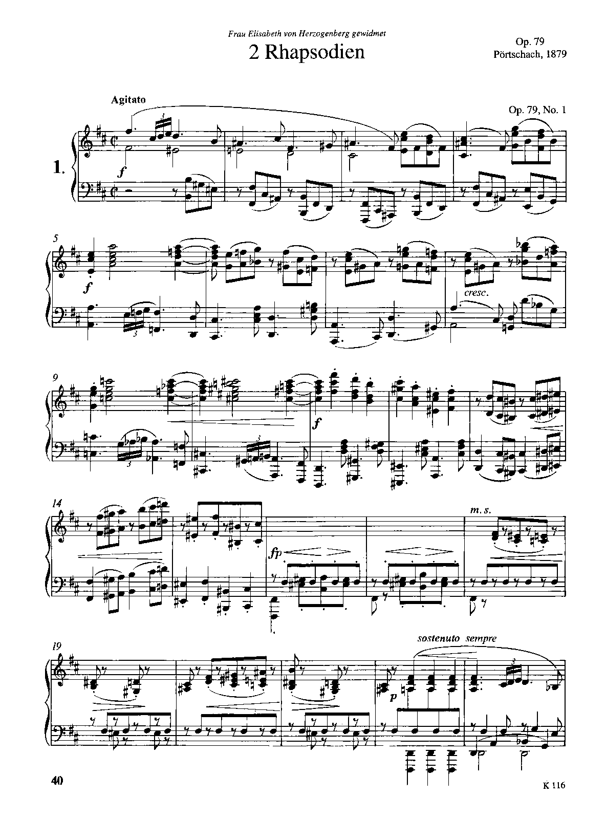 2 Rhapsodies, Op.79