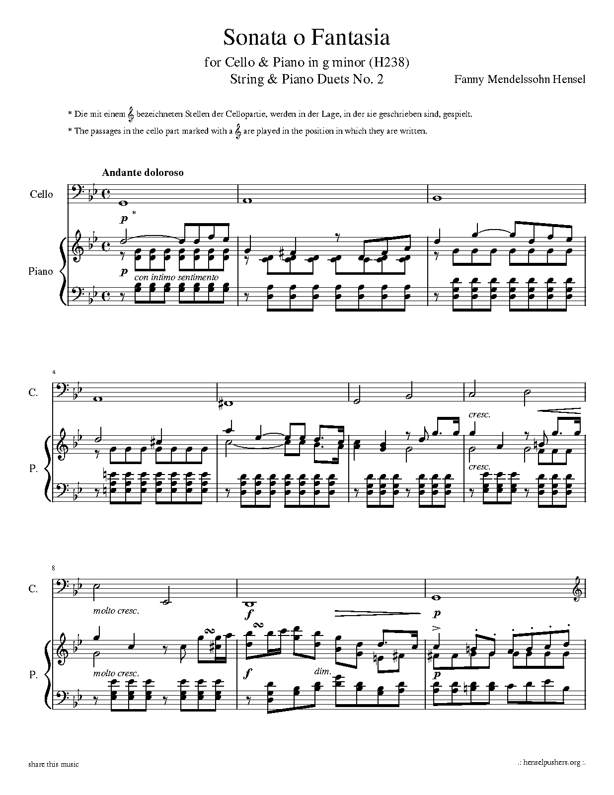 Sonata o Fantasia, H.238