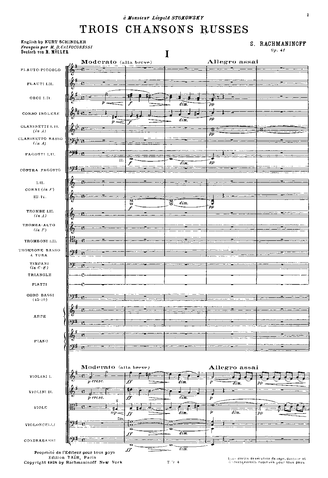 3 Russian Songs, Op.41