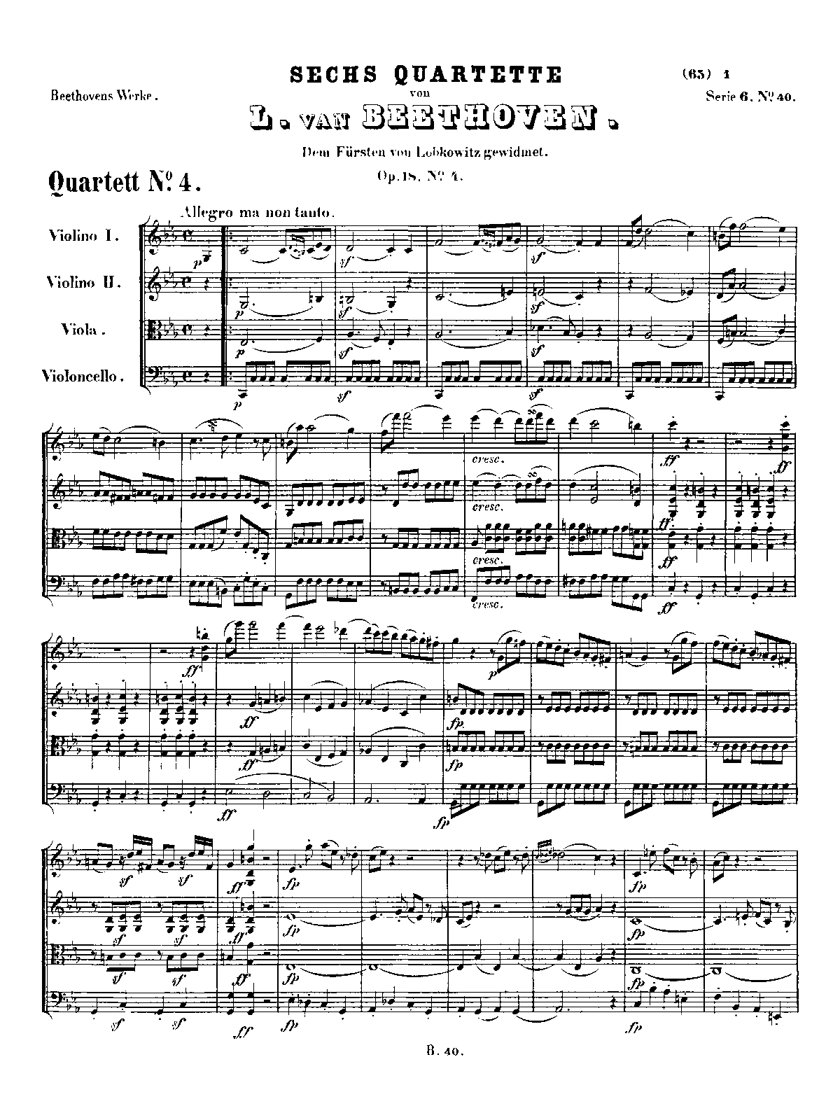 String Quartet No.4, Op.18 No.4