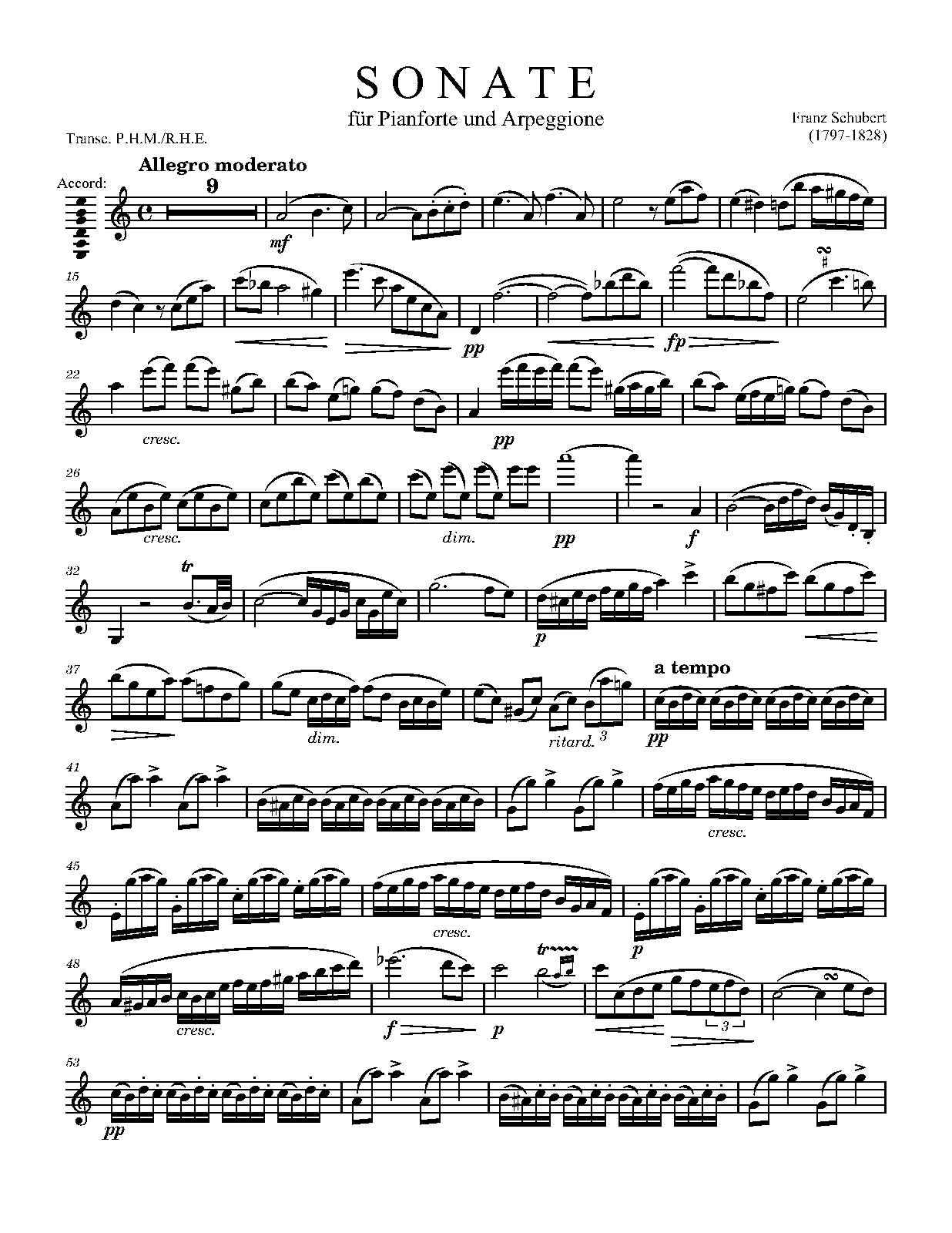 Arpeggione Sonata, D.821