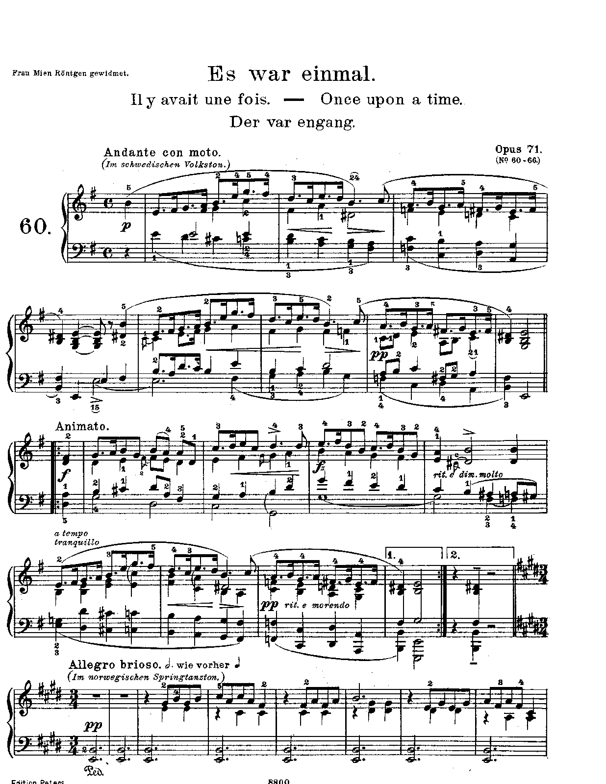 Lyric Pieces, Op.71